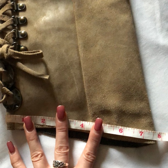 ✨SALE ✨Naughty Monkey leather boots lace up tan - Picture 5 of 5